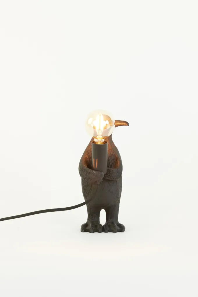 Light en Living Tafellamp E14 Pinguïn Mat Zwart - Diverse Afmetingen