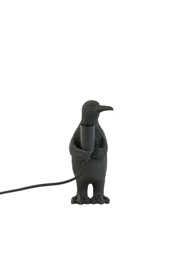 Light en Living Tafellamp E14 Pinguïn Mat Zwart - Diverse Afmetingen