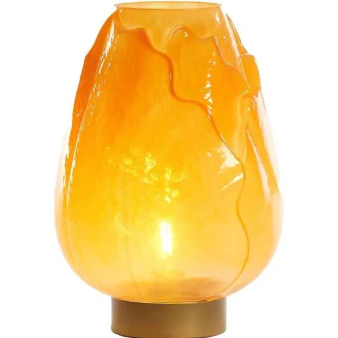 Light en Living Tafellamp Ginny LED op batterij okergeel goud 19,5 cm