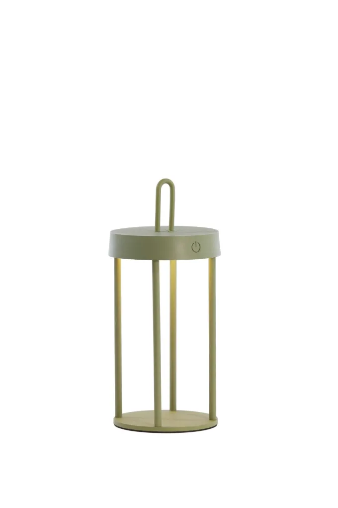 Light en Living Tafellamp LED Ø13x28 cm ISALO olijfgroen