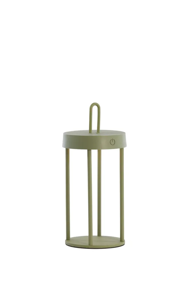 Light en Living Tafellamp LED Ø13x28 cm ISALO olijfgroen