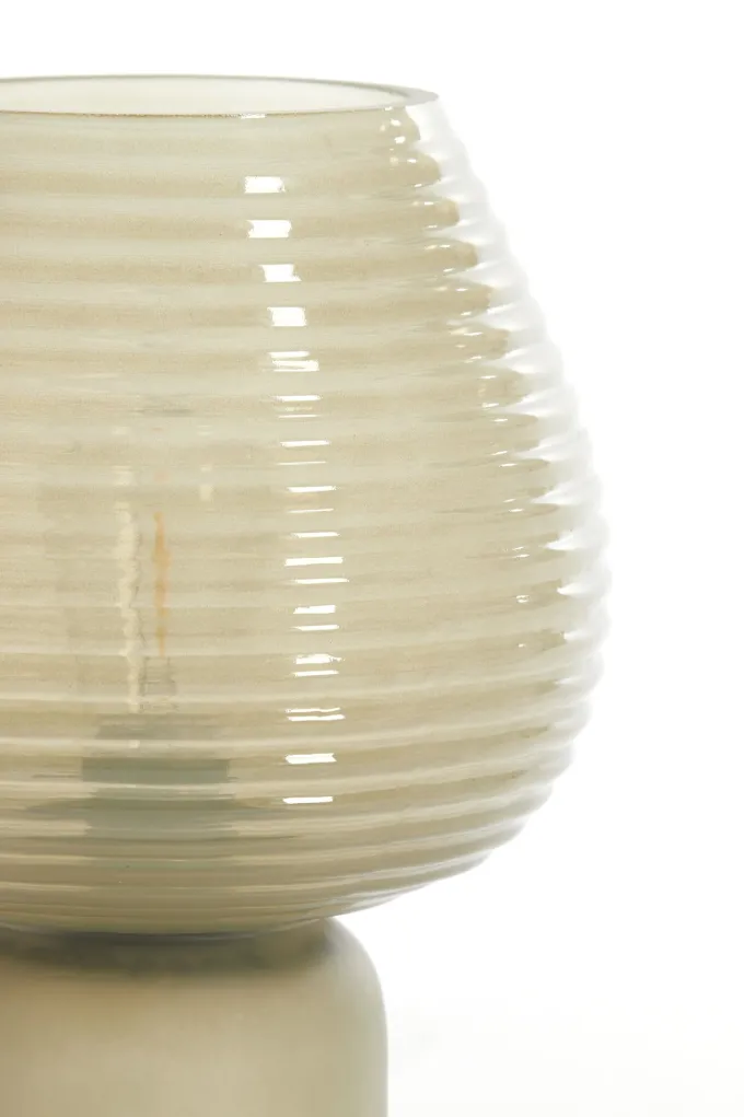 Light en Living Tafellamp LED Ø18x23 cm ALENNA glas groen grijs