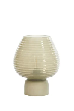 Light en Living Tafellamp LED Ø18x23 cm ALENNA glas groen grijs