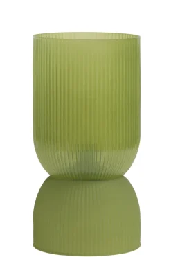 Light en Living Tafellamp LED PHOEBE glas olijfgroen Ø14x27,5 cm