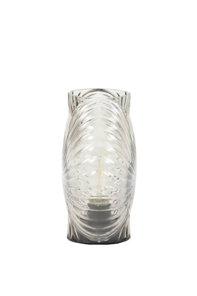Light en Living Tafellamp LED MILADO glas zand - 16,5 x 7 x 16,5 cm