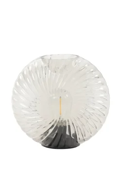 Light en Living Tafellamp LED MILADO glas zand - 16,5 x 7 x 16,5 cm