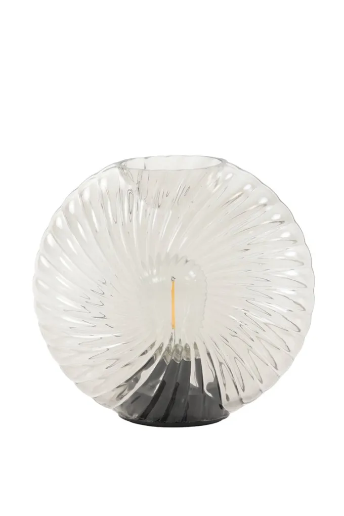 Light en Living Tafellamp LED MILADO glas zand - 16,5 x 7 x 16,5 cm