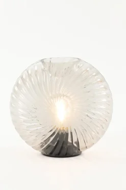 Light en Living Tafellamp LED MILADO glas zand - 16,5 x 7 x 16,5 cm