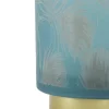 Light en Living Tafellamp LED PEACOCK glas turquoise en goud - 2 maten