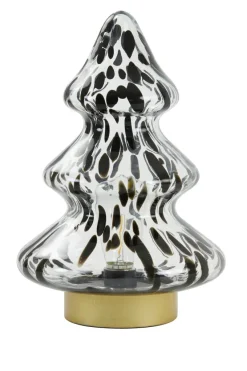 Light en Living Tafellamp LED Ø19x28 cm TREE glas helder-zwart+goud