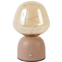 Light en Living Tafellamp LED Ø12,5x19,5 cm VAZYR terra+glas amber