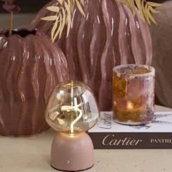 Light en Living Tafellamp LED Ø12,5x19,5 cm VAZYR terra+glas amber