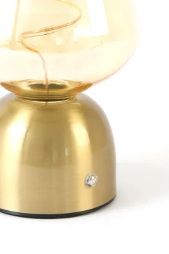 Light en Living Tafellamp LED Ø12,5x19,5 cm VAZYR goud+glas amber