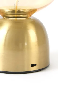 Light en Living Tafellamp LED Ø12,5x19,5 cm VAZYR goud+glas amber