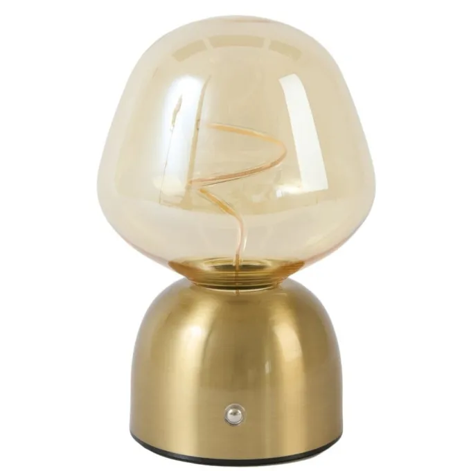 Light en Living Tafellamp LED Ø12,5x19,5 cm VAZYR goud+glas amber