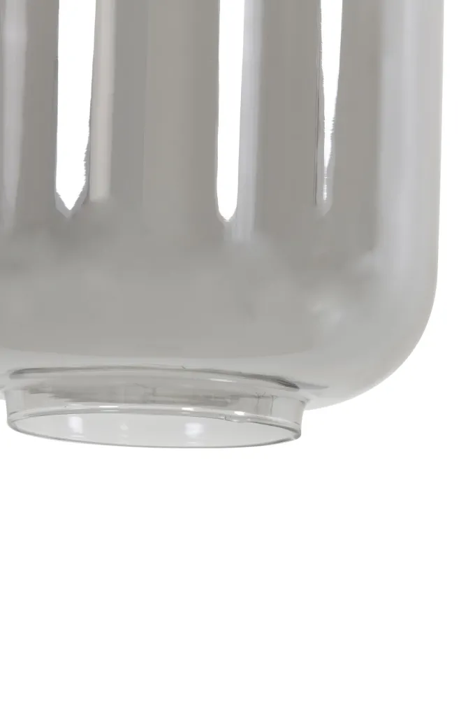 Light en Living Tafellamp LEKAR 27x18x58 cm - Antiek Brons met Smoke Glas