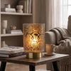 Light en Living Tafellamp LEOPARD Glas Lichtgrijs klein - Stijlvolle Glazen Verlichting