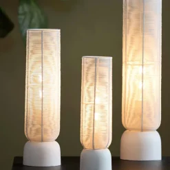 Light en Living Tafellamp Lezuza crème - 2 maten van Light & Living