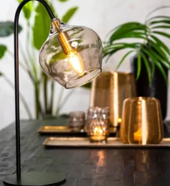 Light en Living Tafellamp RAKEL Antique brass of zwart - Light & Living