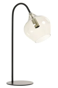 Light en Living Tafellamp RAKEL Antique brass of zwart - Light & Living