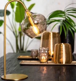 Light en Living Tafellamp RAKEL Antique brass of zwart - Light & Living
