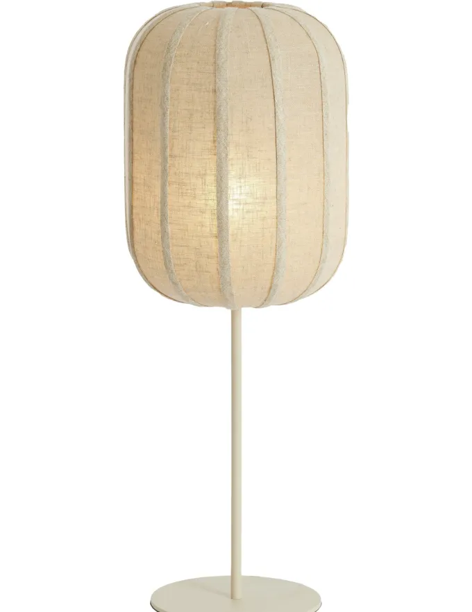 Light en Living Tafellamp SOLUNE Ø25x70 cm – Naturel & Crème | Light & Living