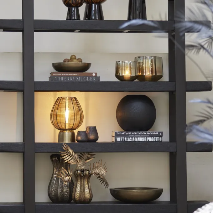 Light en Living Tafellamp Suneko antiek brons - Ø 25 x 34 cm van Light & Living