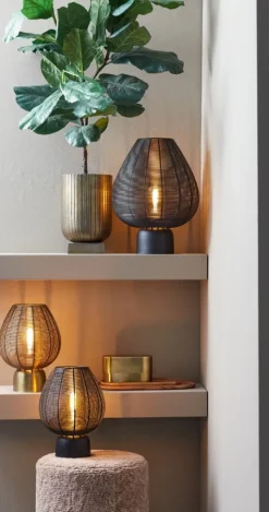 Light en Living Tafellamp Suneko antiek brons - Ø 25 x 34 cm van Light & Living