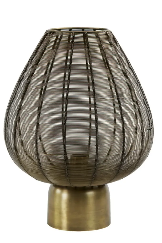 Light en Living Tafellamp Suneko antiek brons - Ø 25 x 34 cm van Light & Living