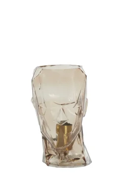 Light en Living Tafellamp Ø19x25 cm HEAD glas bruin man