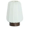 Light en Living Tafellamp Ø20x29 cm BIBURY hout print donker bruin+wit