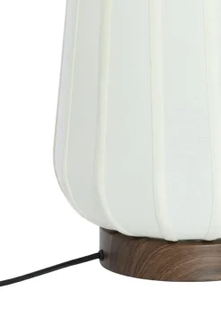 Light en Living Tafellamp Ø30x41,5 cm BIBURY hout print donker bruin+wit