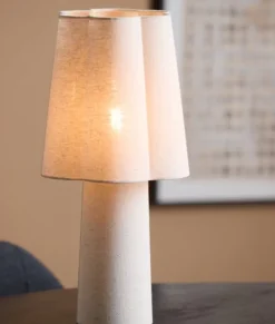 Light en Living Tafellamp Ø25X50 Cm Musaby linnen naturel