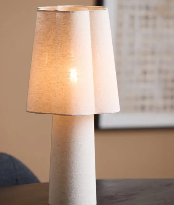 Light en Living Tafellamp Ø25X50 Cm Musaby linnen naturel