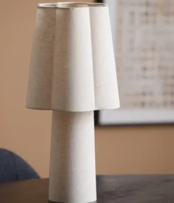 Light en Living Tafellamp Ø25X50 Cm Musaby linnen naturel