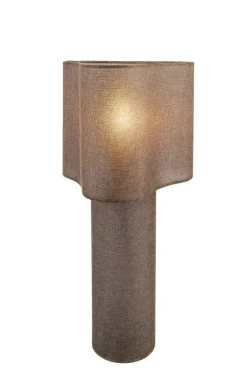 Light en Living Tafellamp Ø25x50 cm BRANY linnen donker bruin