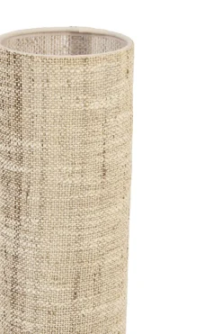 Light en Living Tafellamp Ø12x42,5 cm BRYLO hout print d bruin+linnen naturl