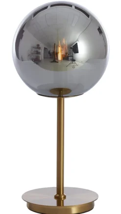 Light en Living Tafellamp Ø20x43 cm MEDINA glas smoke+goud