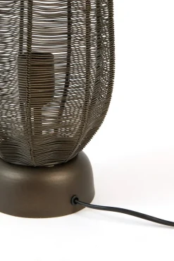 Light en Living Tafellamp Ø18x46 cm SAMRET mat bruin-brons