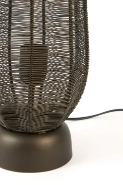 Light en Living Tafellamp Ø18x46 cm SAMRET mat bruin-brons