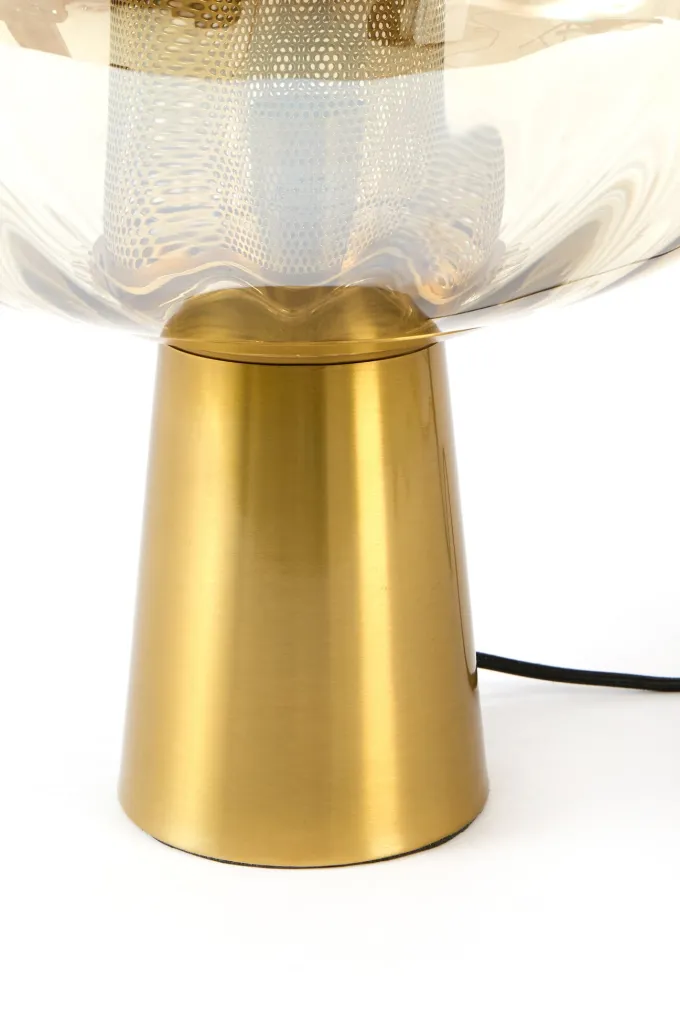 Light en Living Tafellamp Ø35x38 cm MINDELO glas amber+goud