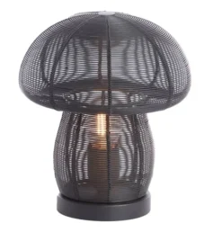 Light en Living Tafellamp Ø20x24 cm MUSHROOM mat zwart