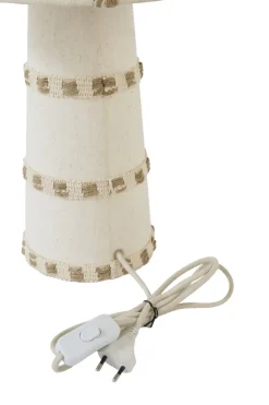 Light en Living Tafellamp Ø30x50 cm VILU crème+jute naturel