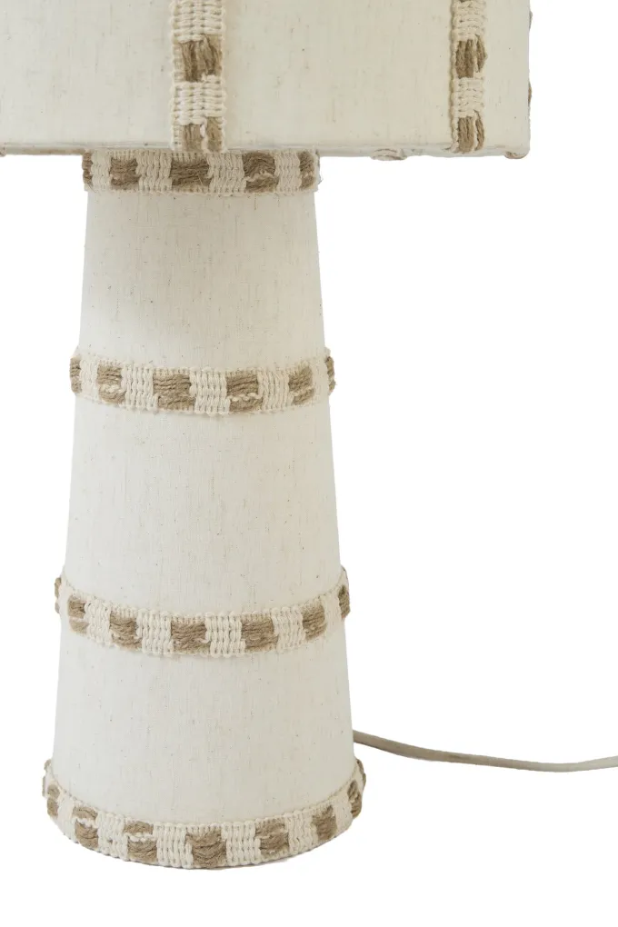 Light en Living Tafellamp Ø30x50 cm VILU crème+jute naturel