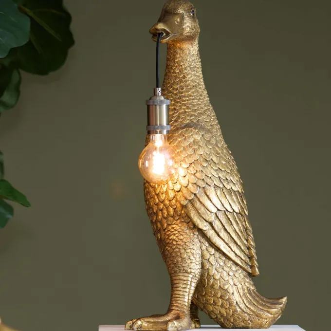 Light en Living Tafellamp 32x31x65 cm DUCK antiek brons