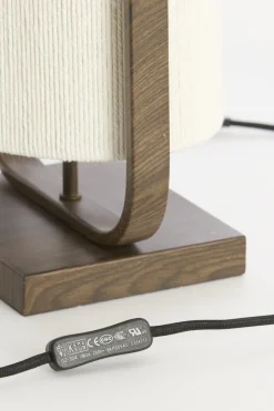 Light en Living Tafellamp 22,5x15x37,5 cm LECCE donkerbruin + touw naturel
