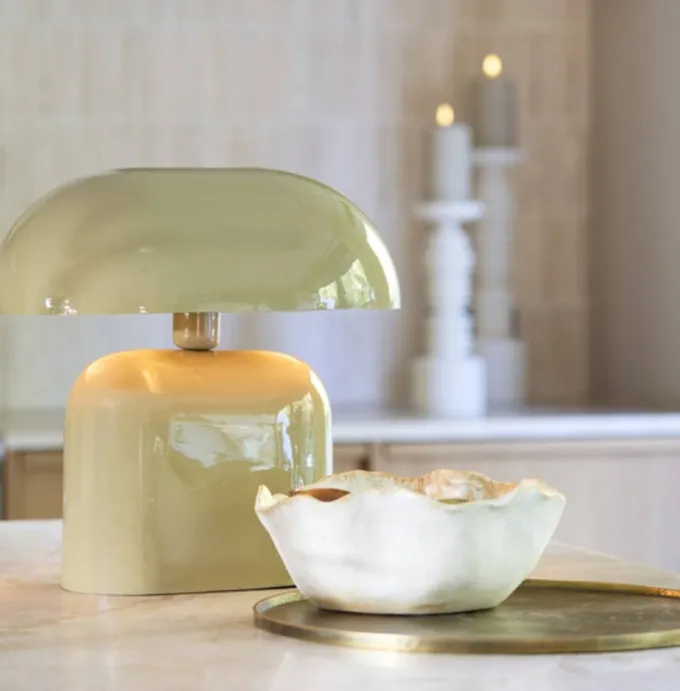 Light en Living Tafellamp 37x26x37 cm TODD glans taupe