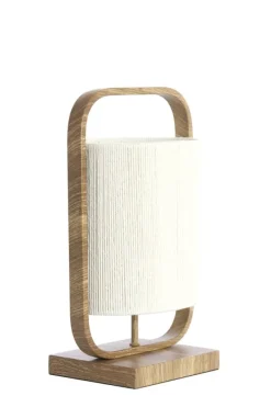 Light en Living Tafellamp 22,5x15x37,5 cm LECCE houtprint + touw naturel