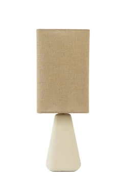 Light en Living Tafellamp 22x22x62 cm ZUWENA crème+linnen naturel