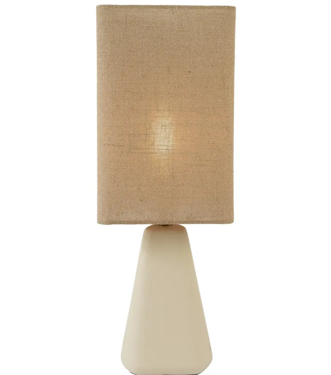 Light en Living Tafellamp 22x22x62 cm ZUWENA crème+linnen naturel